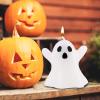 Halloween Ghost Candle - White Scary Candle view 2