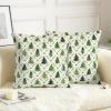 Wnoesat Christmas Tree Pillow Covers, 18 x 18 in, Sage Green Farmhouse Print, 2-Pack view 2