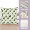 Wnoesat Christmas Tree Pillow Covers, 18 x 18 in, Sage Green Farmhouse Print, 2-Pack view 4
