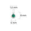 Vintageparts Birthstone Pendant Set in Green view 2