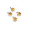 Vintageparts Birthstone Pendant with Orange Rhinestone - 4 Pieces view 1