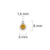 Vintageparts Birthstone Pendant with Orange Rhinestone - 4 Pieces view 3