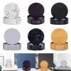 IKFGTJRE Leather Coasters with Marble Grain, White, 6-Piece Set with Holder view 4
