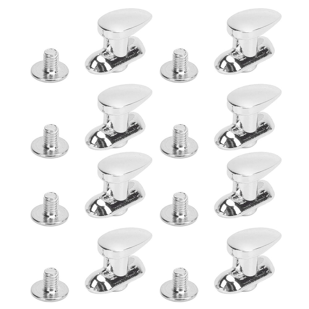 Buachois 20-Piece 12 mm Leather Rivets, Zinc Alloy Studs with 4.5 mm Cross Screws, Metal Tube Rivets for DIY Leather Repair and Decoration (Silver)