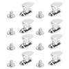Buachois 20-Piece 12 mm Leather Rivets, Zinc Alloy Studs with 4.5 mm Cross Screws, Metal Tube Rivets for DIY Leather Repair and Decoration (Silver) view 1