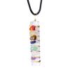 Gcerfby Natural Stone Pendant - Colorful Crystal, Wire-Wrapped Natural Energy Gemstones for Men for Meditation, Spiritual Use, Everyday, Travel, and Parties view 1