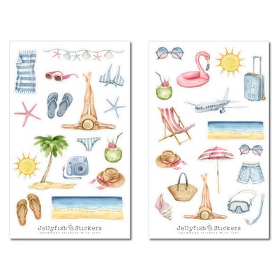 Summer Vacation Sticker Set