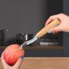Stainless Steel Fruit Corer with Wooden Handle view 2