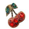 Elegant Rhinestone Cherry Fabric Patches view 1