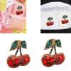 Elegant Rhinestone Cherry Fabric Patches view 2