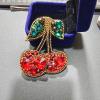 Elegant Rhinestone Cherry Fabric Patches view 3