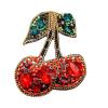 Elegant Rhinestone Cherry Fabric Patches view 4
