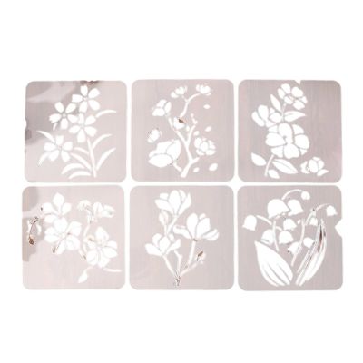 Flower Painting Stencils, 6 Pieces