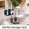 Bathroom Toothbrush Holder | Wall-Mounted Holder for Electric Toothbrushes - Drill-Free Acrylic Storage Stand view 2