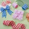 AHANDMAKER Spring Easter Ribbon with Wire 18m Gingham Fabric Ribbons 63mm Pastel Buffalo Check view 4
