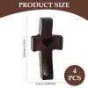 4 Wooden Crosses - Handheld Prayer Cross view 2