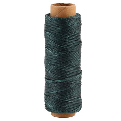 Aramox 1mm Waxed Leather Thread, 50m Flat Cord