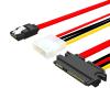ELFJMZP SATA Hard Drive Data/Power Combo Cable, 22-Pin to 4-Pin Molex + Motherboard SATA, 30 cm view 1