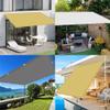 Water-Resistant Rectangular Shade Sail 150 x 350 cm, Waterproof, UV and Wind Protection, Cream view 2