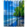Blackout Curtains with Beach Palm Landscape, 140 x 175 cm, 2-Piece Thermal Curtain Set view 4