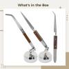 5-Piece Precision Tweezers Set with 360-Degree Reverse Cross-Lock Design view 4
