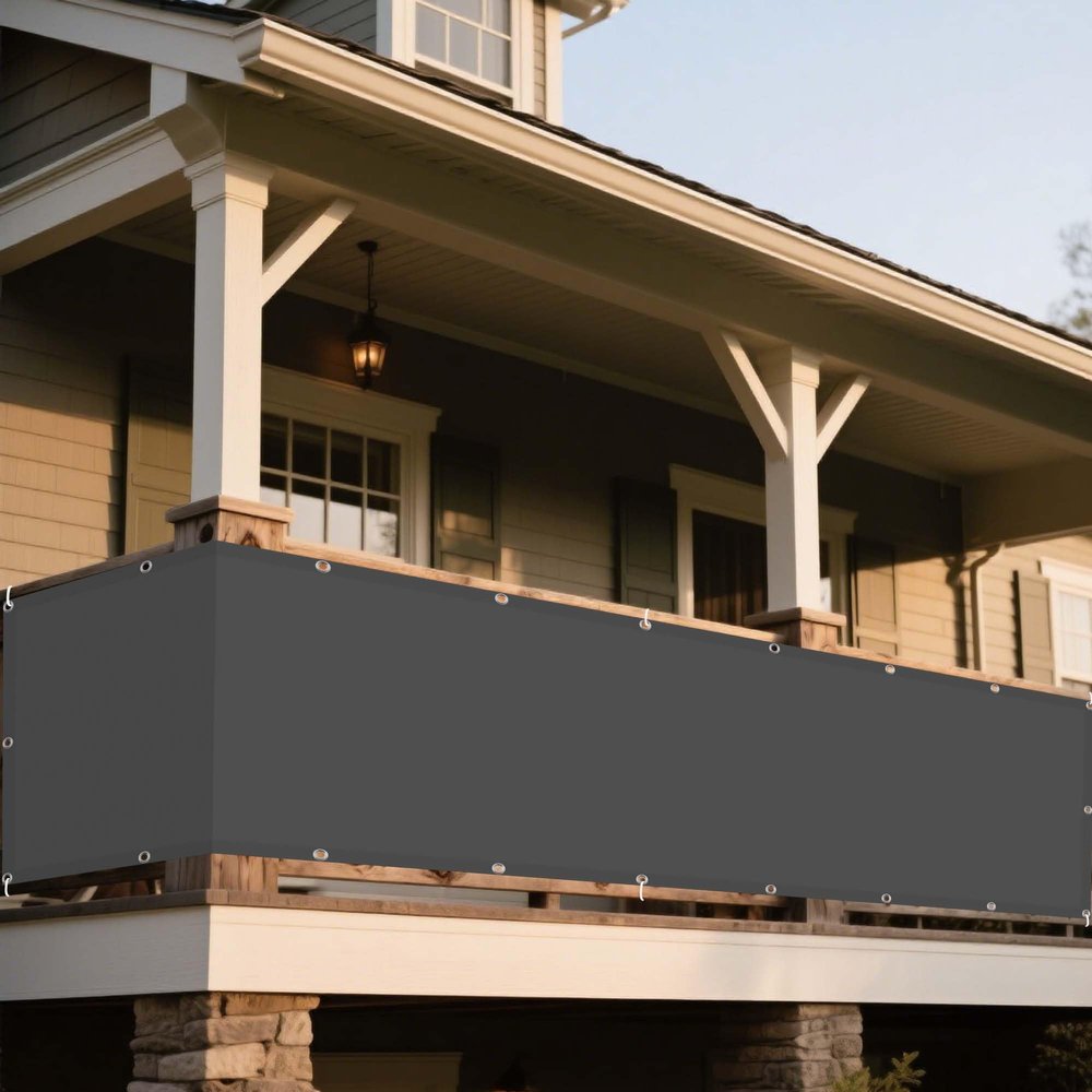 Rectangular Shade Sail 325 x 500 cm, Waterproof UV Protection, Dark Gray