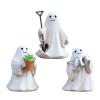 Garden Ghost Figurine Set, Resin Halloween Figures, Cute Ghost Decor, 5–7 cm, Indoor & Outdoor view 2