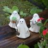 Garden Ghost Figurine Set, Resin Halloween Figures, Cute Ghost Decor, 5–7 cm, Indoor & Outdoor view 3