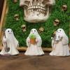 Garden Ghost Figurine Set, Resin Halloween Figures, Cute Ghost Decor, 5–7 cm, Indoor & Outdoor view 4