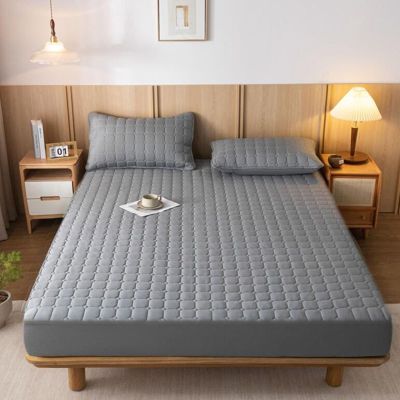 Aotiwe Hotel Fitted Sheet, Thick Dark Gray Solid-Color Washed Cotton with Embroidered Trim, 180 x 200 cm