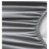 Aotiwe Hotel Fitted Sheet, Thick Dark Gray Solid-Color Washed Cotton with Embroidered Trim, 180 x 200 cm view 3