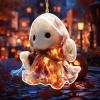 Tyinerc Halloween Ghost Acrylic Decor - 2D Halloween Ornament view 3