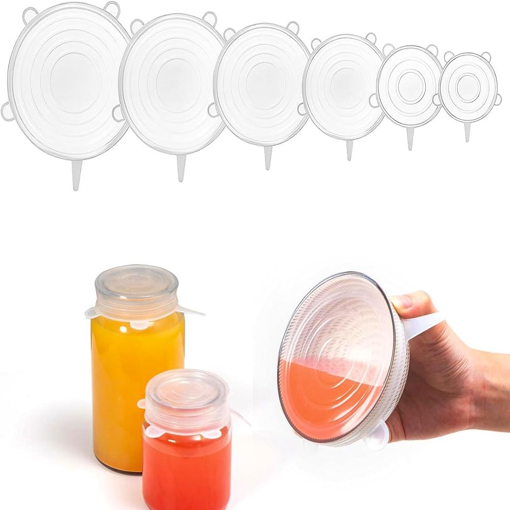 HSYTEK 6-Piece Stretchable Silicone Lid Set