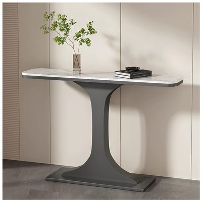 Modern Black Console Table for Entryway, 80 x 30 x 80 cm, Narrow Accent Table for Hallway, Living Room, and Foyer