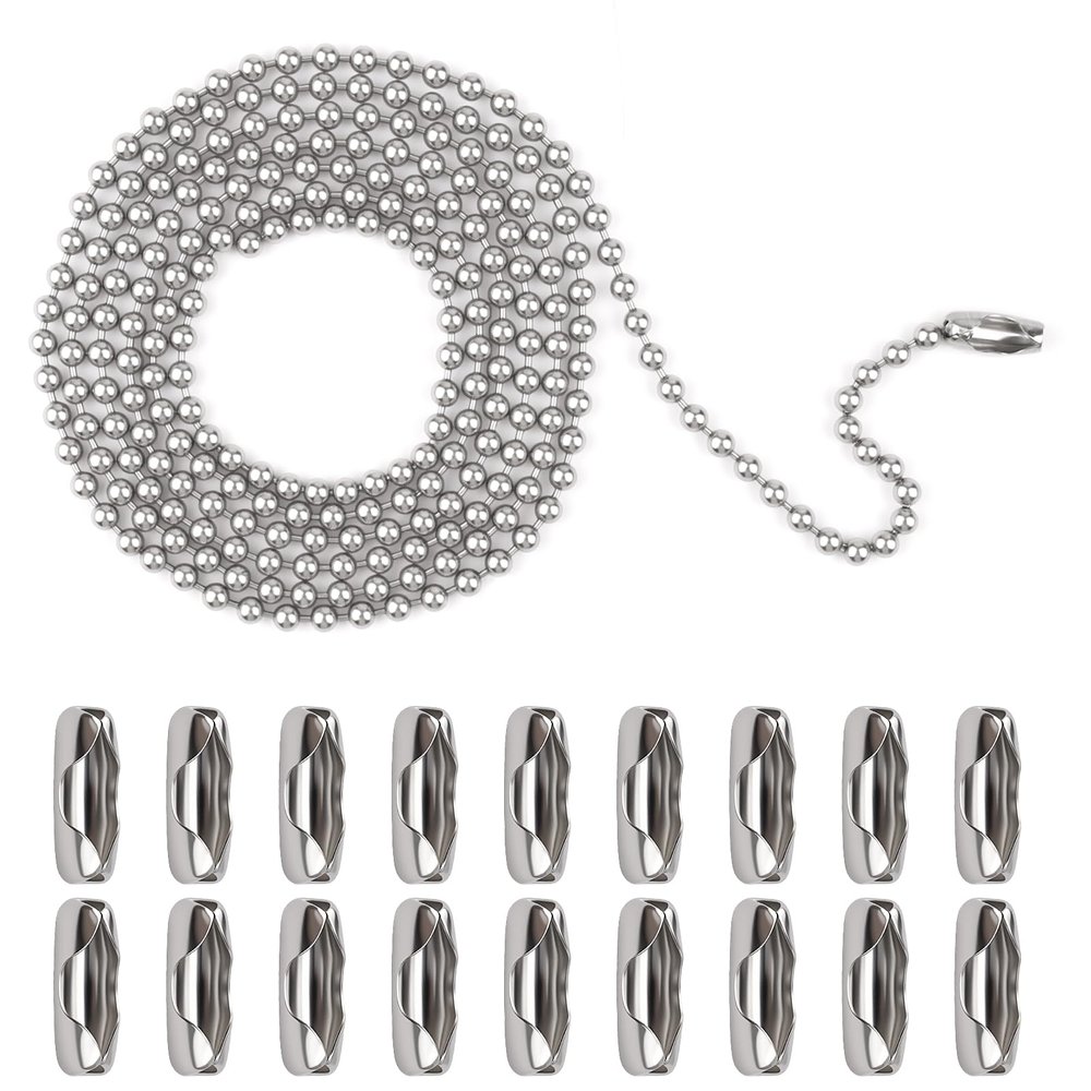 Notoke 3m Stainless Steel Ball Chain Silver