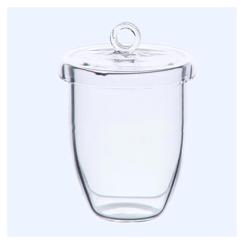 1-Piece High-Purity Quartz Glass Laboratory Crucible with Lid, 250 mL