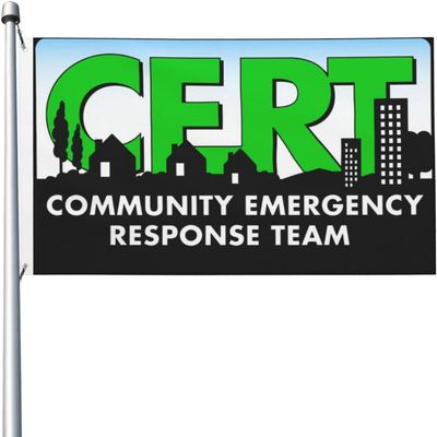 Community Emergency Response Team Flag, 3 x 5 ft, UV-Resistant Seasonal Banner with Brass Grommets for Indoor and Outdoor Use