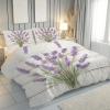 Floral Lavender Bedding Set 180x200 cm, Soft Microfiber, Reversible Botanical Design view 2