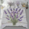 Floral Lavender Bedding Set 180x200 cm, Soft Microfiber, Reversible Botanical Design view 3