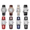 kongsou Leather Watch Band for Cartier Tank Solo, Blue/Red/Pink, Black/Silver, 16 mm view 3