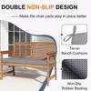 5 cm Thick Bench Cushion Cover, White, 190 x 30 x 5 cm view 4