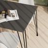 AKKE Hairpin Dining Table, 60 x 60 cm, 73 cm High, Anthracite view 3