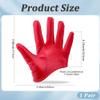 CALFOVERA 1 Pair Red Half-Finger PU Leather Gloves for Women view 2