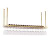 Ceiling-Hanging Wine Rack with Gold Stemware Holder, 61 x 35.6 cm view 1