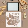 FINGERINSPIRE Tiger Paw Stencil with Brush view 3