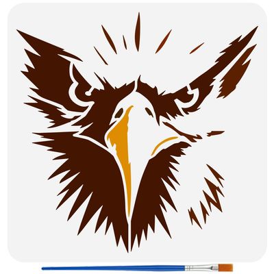 FINGERINSPIRE Eagle Face Painting Stencil