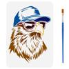 FINGERINSPIRE Painting Stencil with Brush - Eagle Design view 1