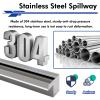 SRNSAEB Outdoor Waterfall for Backyard, Patio, Spa, or Aquarium, Custom Spillway Channel, Extra Large, Black, 16 in/40.6 cm view 3