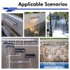 SRNSAEB Outdoor Waterfall for Backyard, Patio, Spa, or Aquarium, Custom Spillway Channel, Extra Large, Black, 16 in/40.6 cm view 4