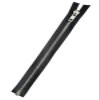 Chunky Metal Separating Zipper, 8 mm, Silver Finish, 38 cm (Black) view 1